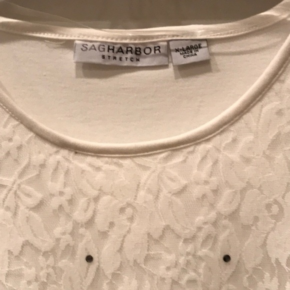 French Ivory long sleeve top. - Picture 2 of 4